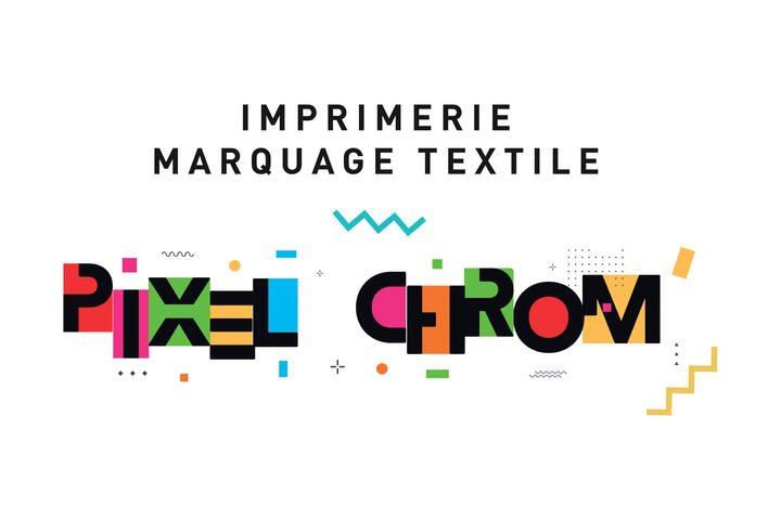 LOGO IMPRIMERIE PIXEL CHROM À MEXIMIEUX