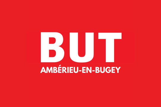 LOGO DE BUT AMBÉRIEU EN BUGEY, AMBÉRIEU VITRINE, THOMAS MARCOZ